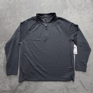 32° COOL Sweatshirt Mens XL Gray 1/4 Zip Mock Neck Lightweight Pullover